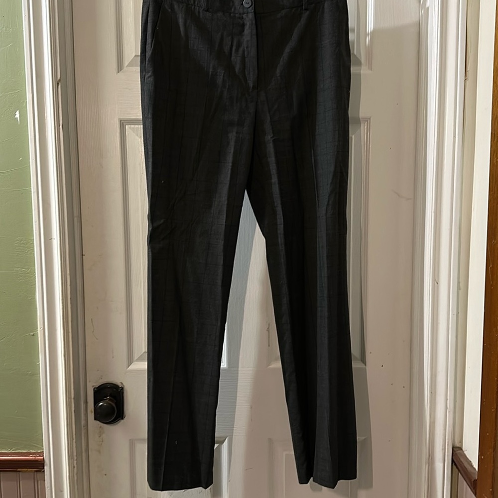 Steilman Women’s Sz 12 Windowpane check, side pockets, zipper and button closure
